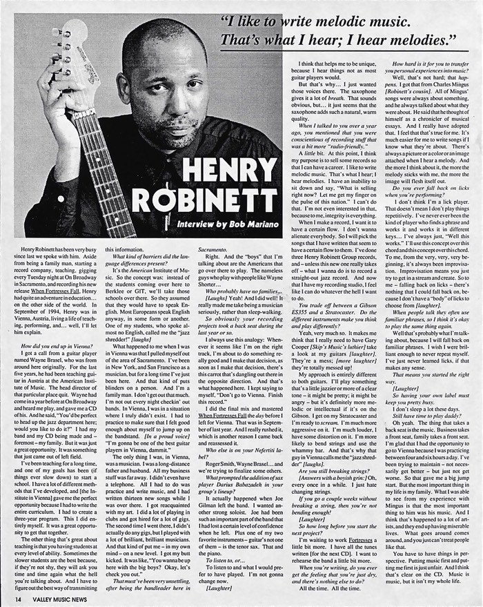 Valley Music interview